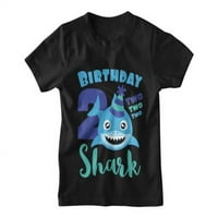 Drugi rođendan Boy Outfit 2. Byday BodySit košulja za bebe morski pas siva majica Pamučni kolač Smash