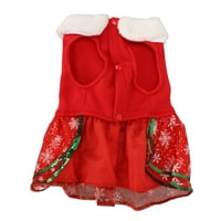 Kućna ljubimca božićna haljina, slatka štene božićna suknja topla za pomeranske za Yorkshires m
