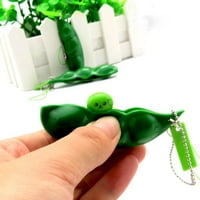 Stisnite grašak od graška za privjesak za privjesak za stres olakšanje ključeva Edamame Male igračke;