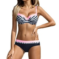 Ženski podstavljeni push-up grudnjak bikini set kupaći kostim kupaći kostim plaža