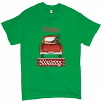 Theee Hunt Sretan odmor za odmor Merry Božićni kamion Santa Claus Xmas Muški čaj, zelena, srednja