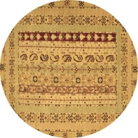 Ahgly Company u zatvorenom okrugu Perzijske smeđe tradicionalne prostirke, 5 'kruga