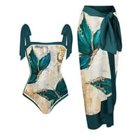 Ženski jednodijelni kupaći kostim Tankini kupaći kupališta Šifonske previsoke Sudenice Dame Retro Print