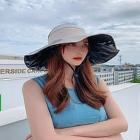 Dabuliu Wide Wid Bramne šešir Žene Print Visor Hat Bucket HATS Zaštita od sunca za zaštitu od sunca Sklopiva luk na plaži Sun Cap za vanjsko putovanje