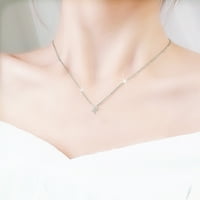 Srebrne početne ogrlice za žene Zlatne punjene slojevene srebrne ogrlice za žene A Z abeceda Početne