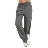 Stpretresne pantalone za žene džepove Radne vjetrene hlače za svečane dnevne zabave nose XL tamno siva