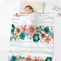 Retro cvjetni prugasti pokrivač s jastukom za krevet za krevet dnevni boravak Sofa kauč na razvlačenje