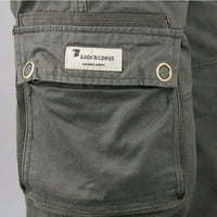 Todqot muške teretne pantalone - višestruki džepovi casual streat Slim Fit Abrazije otporne na ravno