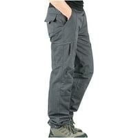 Smihono muške teretne hlače Slim Multi džepne ravne pantalone na otvorenom Sportske kombinezone hlače
