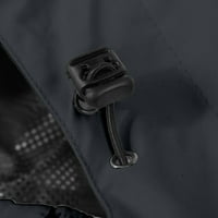 Absuyy windbreaker jakne za žene Zip up toplo lagano planinarenje Vjetrootporna dukseva, tamno siva kišna kaput veličine 2xl