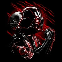 Gnjev dečje Vader Crn grafički grafički zrev dukserica - Dizajn od strane ljudi L