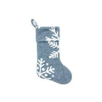 EGMY zabavni ukras plavi baršunasti snježni uzorak suknja za božićnu suknju s istim božićnim čarapama