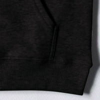 Penskeiy dukseve za žene Ženske dugih rukava Božićni tiskani kapuljač duksericke dvostruke bluze crna