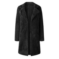 Tking Modne žene Bluza s dugim rukavima Otvori prednji jakni kaput dugačak gornji odjeća BK - M