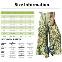 Ne propustite Himeway Womens Fashion Fashion Ženske tiskane šivene prozračne ležerne hlače smeđe XL