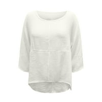Ženske vrhove Ljeto Elegantni bluza Rukav Slobodno vrijeme SOLIZE Štetne ženske majice XL