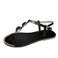 Leey-World Sandale Žene sandale Ljeto Dressy Wedge Sandals Flat Cipes Udobna boemska cvjetna gležnja