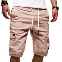 Teretne hlače za muškarce Čvrsta muška boja sa više džepom i modnim ljetnim hlačama za slobodno vrijeme