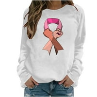 Fartey Weens rak dojke ratnici zveznice Snažna podrška Vjerujući ružičaste vrpce Grafički pulover Teers