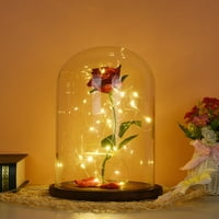 Siaonvr Romantični besmrtni cvijet Micro Pejzažna ruža simulacijska staklena sjena LED lampica