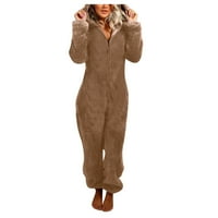 Ženska pidžama zazor 10,00 USD, zimski dugi rukav toplo jednodijelni pidžami ženski skakači putničke