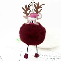 Fdelink viseći ukras božićni viseći Personalizovani DIY plišani crtani taster za ključeve plišano auto