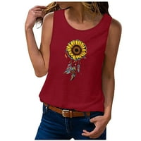Ženski suncokret za ispis tenkovi Aztec Zapadna roba bluza Camis Regular Fit Crewneck Tee Soft Comfy