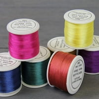 Threadart Silk Ribbon set - sive nijanse - pet zbirka kalema - čiste svilene vrpce - dvorišta vrpce
