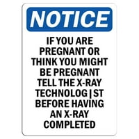 Saobraćajni znakovi - Obaveštenje - ako ste trudni ili mislite da biste mogli biti potpisani aluminijski