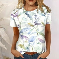 Ženske majice Labavi fit ženski cvjetni kratki rukav na vrhu majica i bluze više boja dostupne za trendi