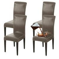 Kožna prekrivača stolice za trpezariju, stolica s klizanjem čvrstog vodootporan i otporan na ulje zaštitni