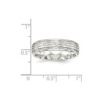 Sterling srebrni polirani fantastični prsten veličine 7,5