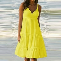 Gakvbuo Ljetna ušteda ljetne haljine za žene plus veličina haljina casual t majica sanders cover ups