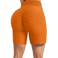 Tajice za žensku modnu fitness trčanje naborane žene rastezanje joge kratke hlače narančastoj veličini