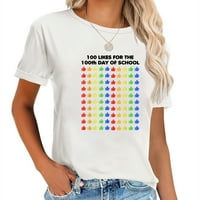 Voli za 100. dan školske outfit Smiješne moderne ženske majice sa hladnim grafičkim dizajnom, ljetnim