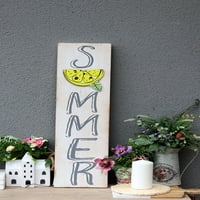 Parisloft Ljetni reč za štampanje Torch drveni znak, rustikalni drveni zidni viseći dekor