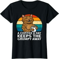 Smiješna majica za kavu, Košulja za ljubitelja kafe, Slatka majica majica mačke