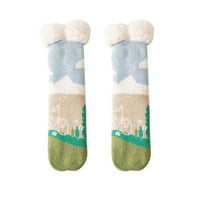 Žene Slatki stil janjećim čarapama Jesen i zimska kuća Plus baršun debeli kat čarape s