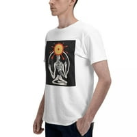 Smiješni grafički muški kratki rukav STAND majica 150g bijela