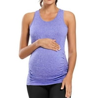 Giligiliso Clearence Materinstvo Poliesterska odjeća za žene SOLID bez rukava Sport Yoga prsluk trudnica