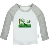 Prirodni uzorak džungla majica za bebe, majice za bebe, novorođenčad, dojenčad, dječji grafički odjeća