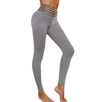 Boho pantalone za žene joga hlače visoki struk labav ravni ležerni otisnut