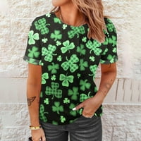 Dan Amidoa St.Patrick Modni ženski okrugli vrat tiskarski majica Tees kratki rukav ljetna majica na
