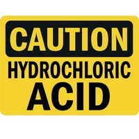 Prometni znakovi - Oprez - hidroukloronska kiselina OSHA Aluminijumski znak Ulično odobreno Znak 0.