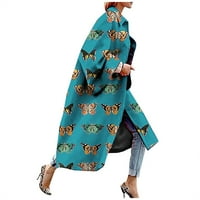 Dezsed ženske obojene ovratnike ovratnik kaput odozgo modne žene šarene gorske odjeće kardigan dugačak