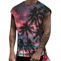 Muška majica Ležerne prilike na plaži Hawaiians Boho Print bez rukava bez rukava Hladna vježba Fitness