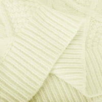 Žene čvrsti džemperi Prilični skakač Chic Tops Predivan pulover Crewneck dugih rukava Bež XL