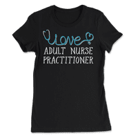 Majica za medicinsku medicinsku medicinsku sestru - stetoskop skripta sa L
