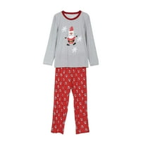 Božićna porodica pidžamat set Xmas odrasli ženski djeca za spavanje noćne odjeće Santa Claus majica