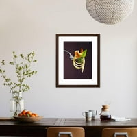 Špagete sa škampima i bosiljkom na vilici, uramljena umjetnost Print Wall Art od Kai Stiepel Prodano